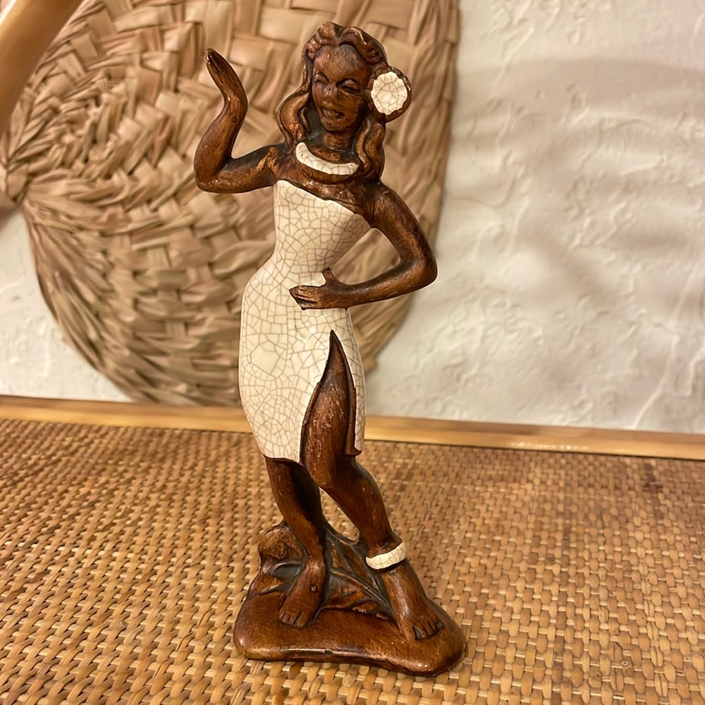 Rare Vintage Treasure Craft of Hawaii Hawaiian Girl